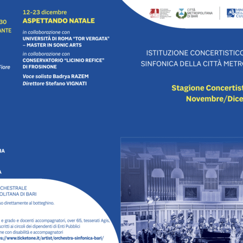 “Dialoghi con Rota”: prosegue la rassegna dell’Orchestra sinfonica della Città metropolitana di Bari dedicata a Nino Rota