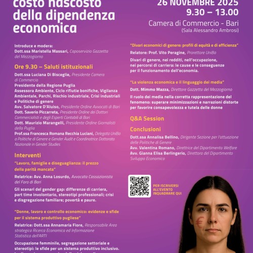 Regione Puglia celebra la Giornata Internazionale contro la Violenza sulle Donne: gli appuntamenti in programma