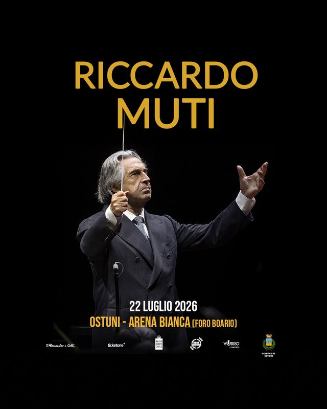 RICCARDO MUTI E L’ORCHESTRA GIOVANILE CHERUBINI PORTANO LA GRANDE MUSICA A OSTUNI IL 22 LUGLIO NELL’ARENA BIANCA