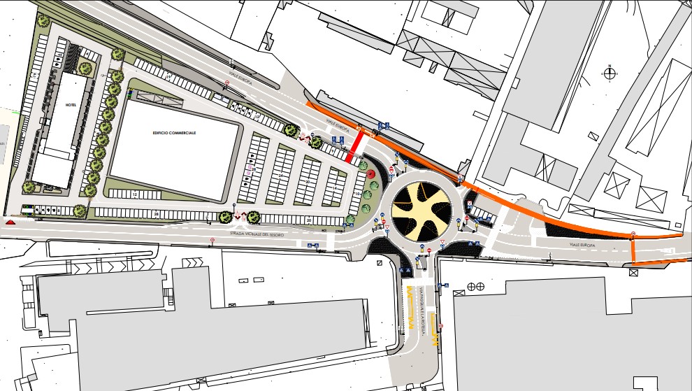 Al via il cantiere per la realizzazione di una rotatoria tra viale Europa e strada vicinale del Tesoro nel quartiere San Paolo