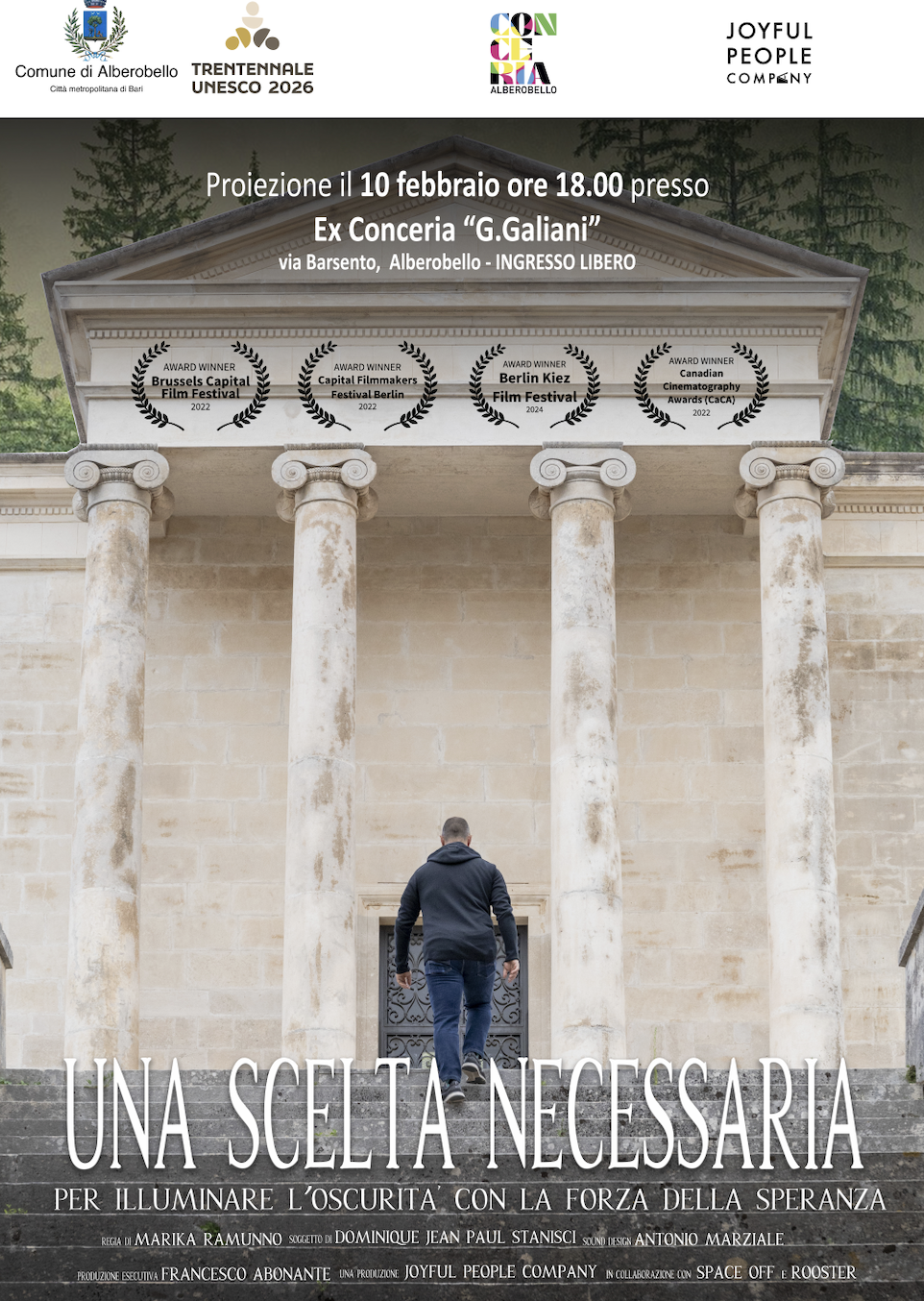 ALBEROBELLO CELEBRA LA GIORNATA NAZIONALE DEL RICORDO CON IL DOCUMENTARIO "UNA SCELTA NECESSARIA" 