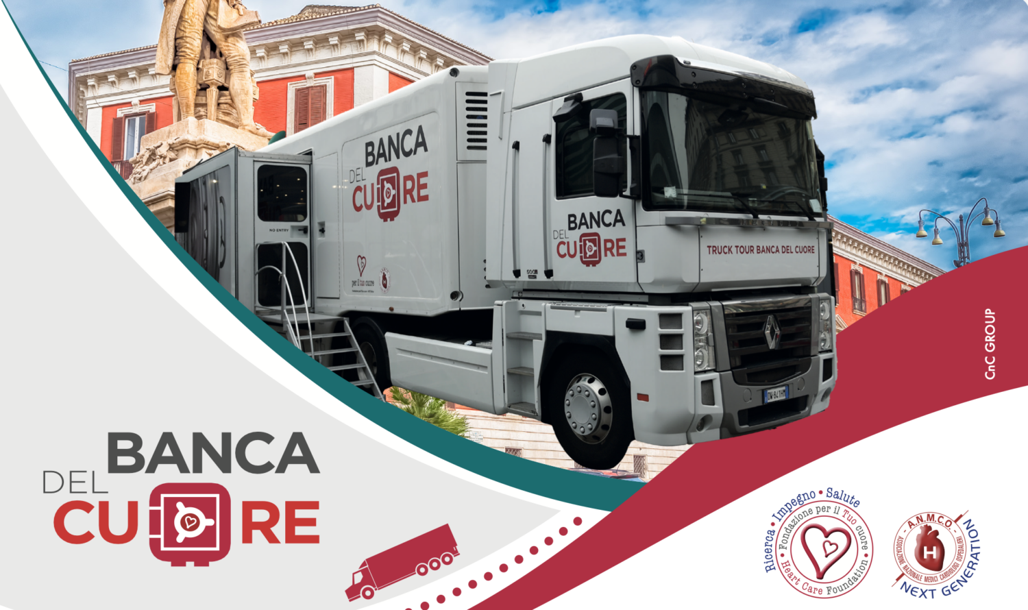 SCREENING GRATUITI AL CUORE: IN PIAZZA DELLA LIBERTÀ ARRIVA IL TRUCK TOUR "BANCA DEL CUORE"