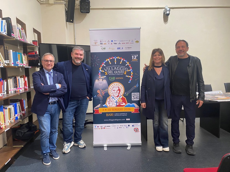 Dal 7 al 10 maggio torna il “Villaggio del Gusto - Cab edition 2026”: gastronomia, cultura, sostenibilità e intrattenimento in uno degli appuntamenti più attesi della primavera pugliese