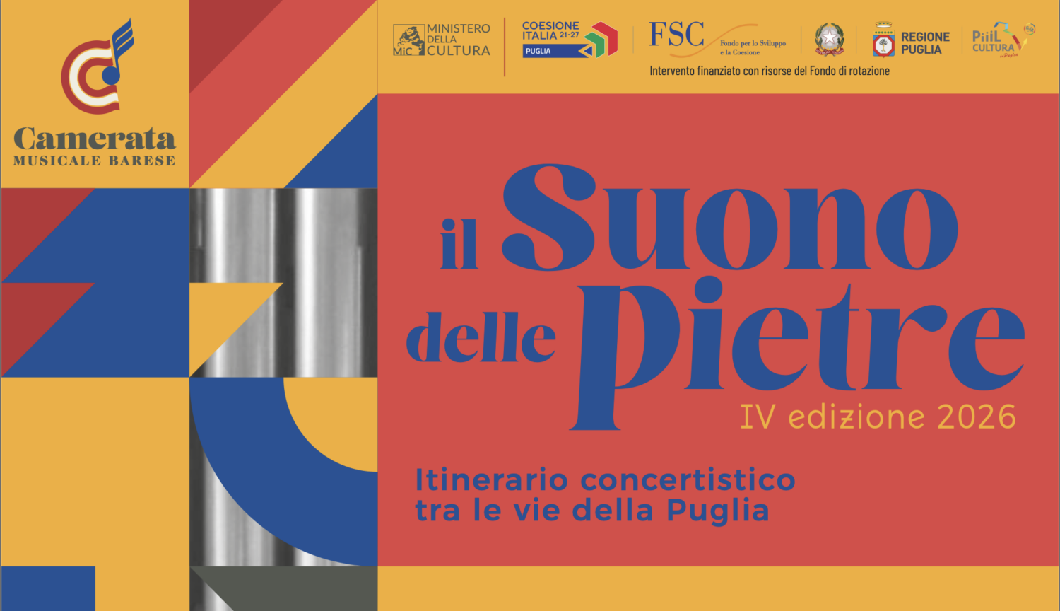 PROSEGUE A FOGGIA LA QUARTA EDIZIONE DELLA RASSEGNA ORGANISTICA “IL SUONO DELLE PIETRE. ITINERARIO CONCERTISTICO TRA LE VIE DELLA PUGLIA” CON IL SECONDO APPUNTAMENTO DIALOGHI INCONSUETI