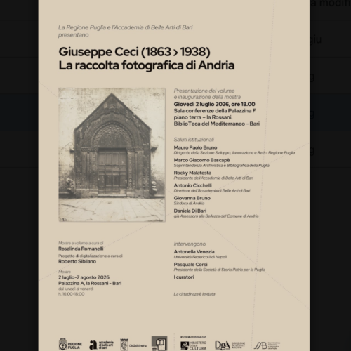 Bari, all’Ex Caserma Rossani la presentazione del volume e della mostra sulla raccolta fotografica di Giuseppe Ceci