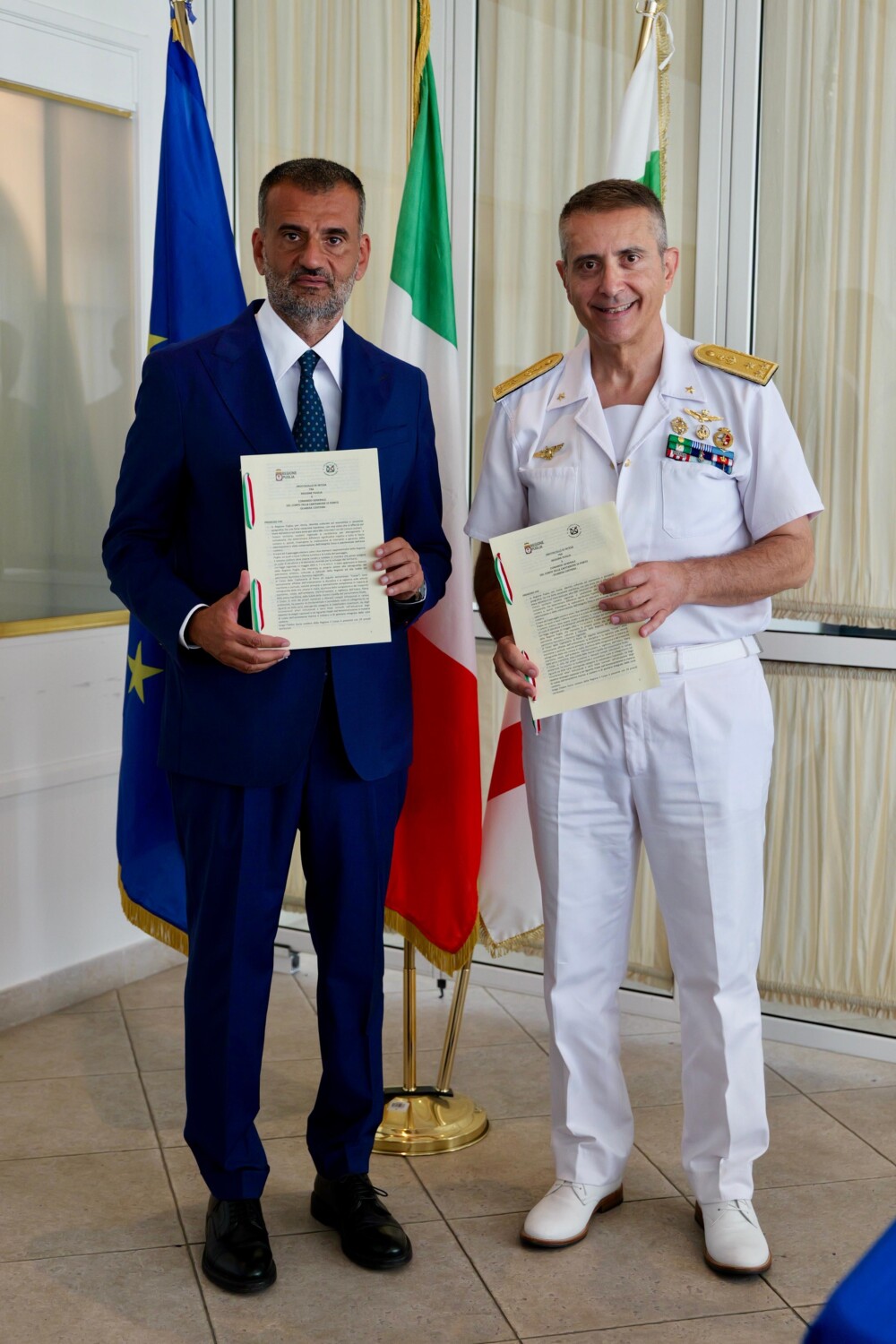 Costa, Regione Puglia e Guardia Costiera insieme per rafforzare tutela del mare, sicurezza e sviluppo sostenibile. Decaro: "Un impegno comune per accompagnare la crescita del nostro territorio"