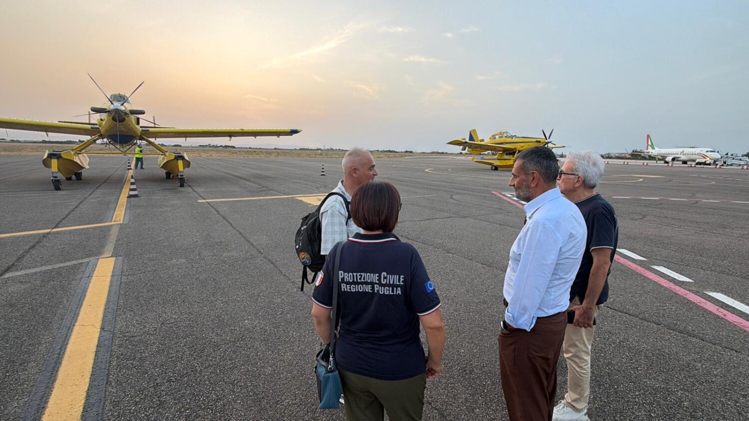 Protezione civile, atterrati a Foggia i Fire Boss della Protezione civile nazionale