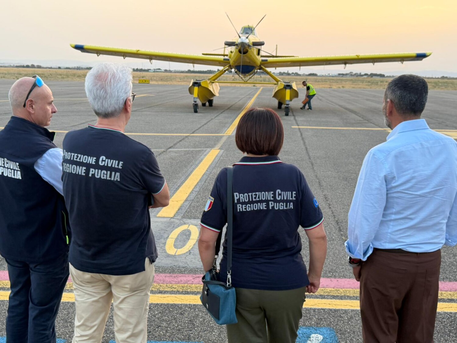 Protezione civile, atterrati a Foggia i Fire Boss della Protezione civile nazionale
