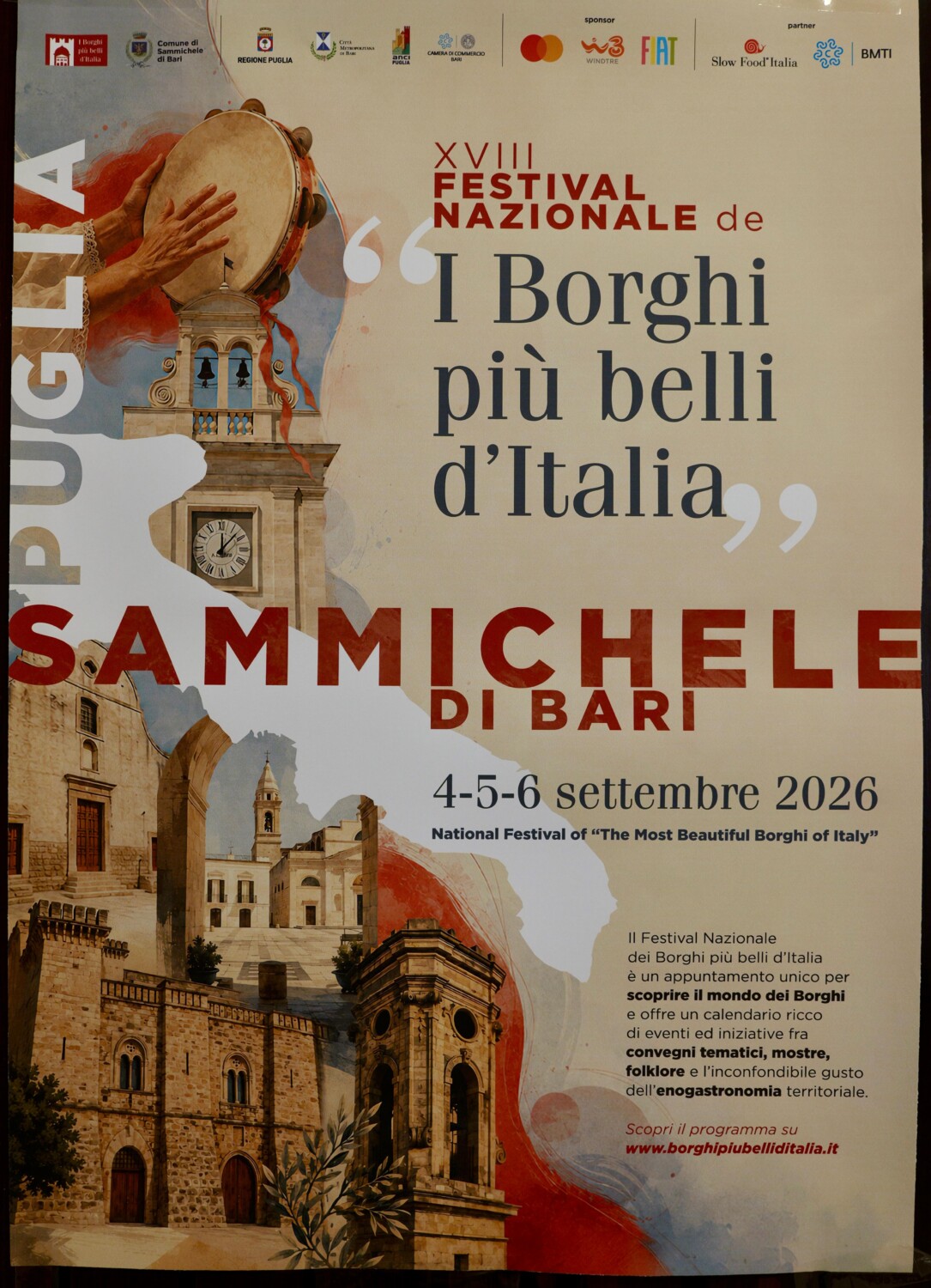 A Sammichele di Bari I Borghi più belli d’Italia, XVIII Festival nazionale: il 4 5 6 settembre 2026