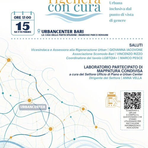 Bari rigenera con cura: il 15 settembre l’8° incontro pubblico partecipativo per la mappatura del territorio