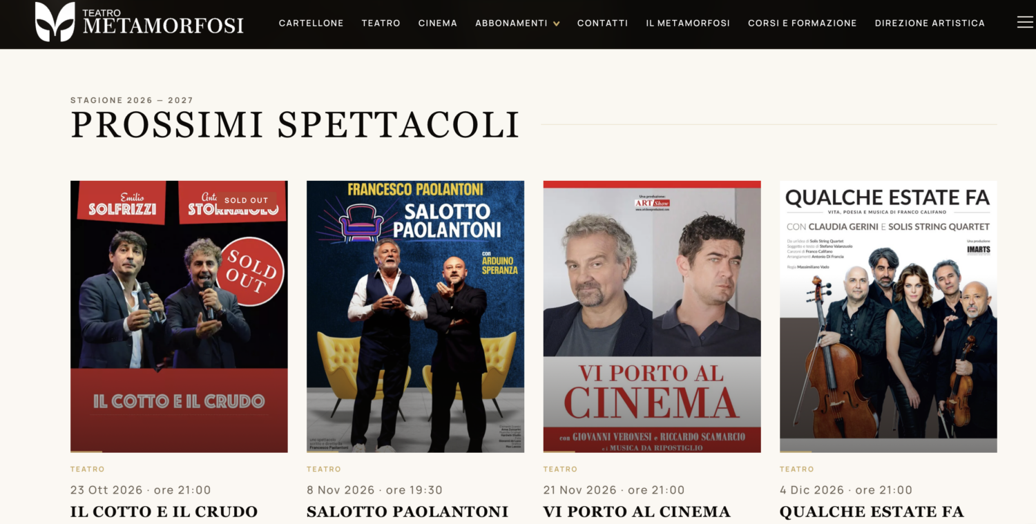 RUTIGLIANOteatro: presentata la stagione 2026/27 del Comune al Teatro Metamorfosi