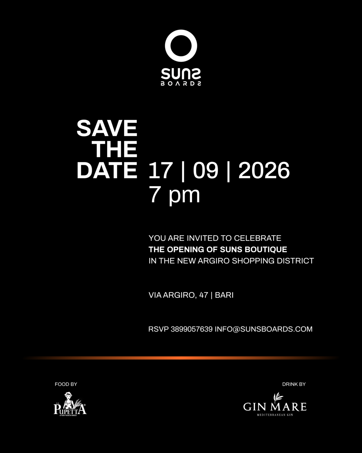 SUNS inaugura il nuovo flagship store di Bari e celebra il nuovo volto di Via Argiro