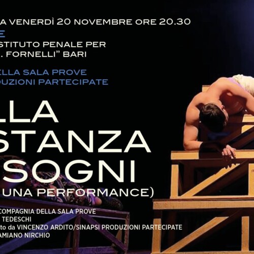 A novembre un cortometraggio e una performance teatrale all’Ipm N. Fornelli di Bari