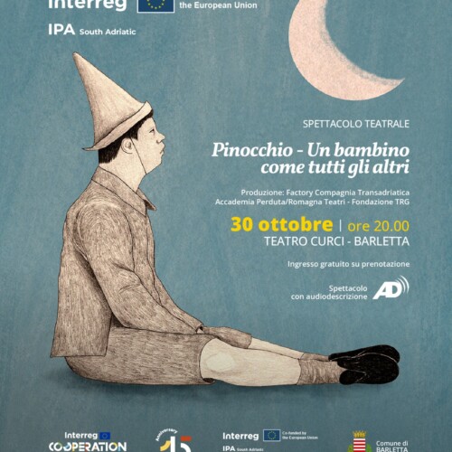 Interreg Cooperation Day 2026, a Barletta il teatro abbatte le barriere con “Pinocchio – Un bambino come tutti gli altri”