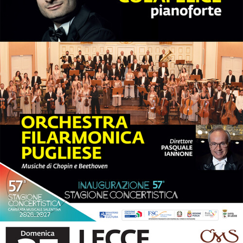 LA CAMERATA MUSICALE SALENTINA  INAUGURA LA 57ª STAGIONE CONCERTISTICA