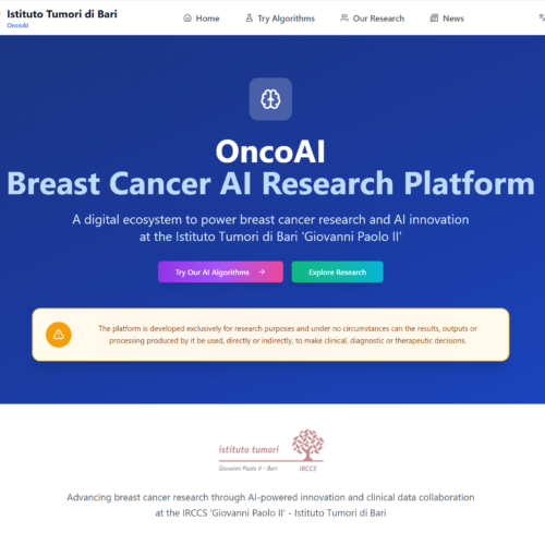 L’Istituto Tumori “Giovanni Paolo II” di Bari vincitore del Premio “FORUM PA Sanità 2026” con “OncoAI”